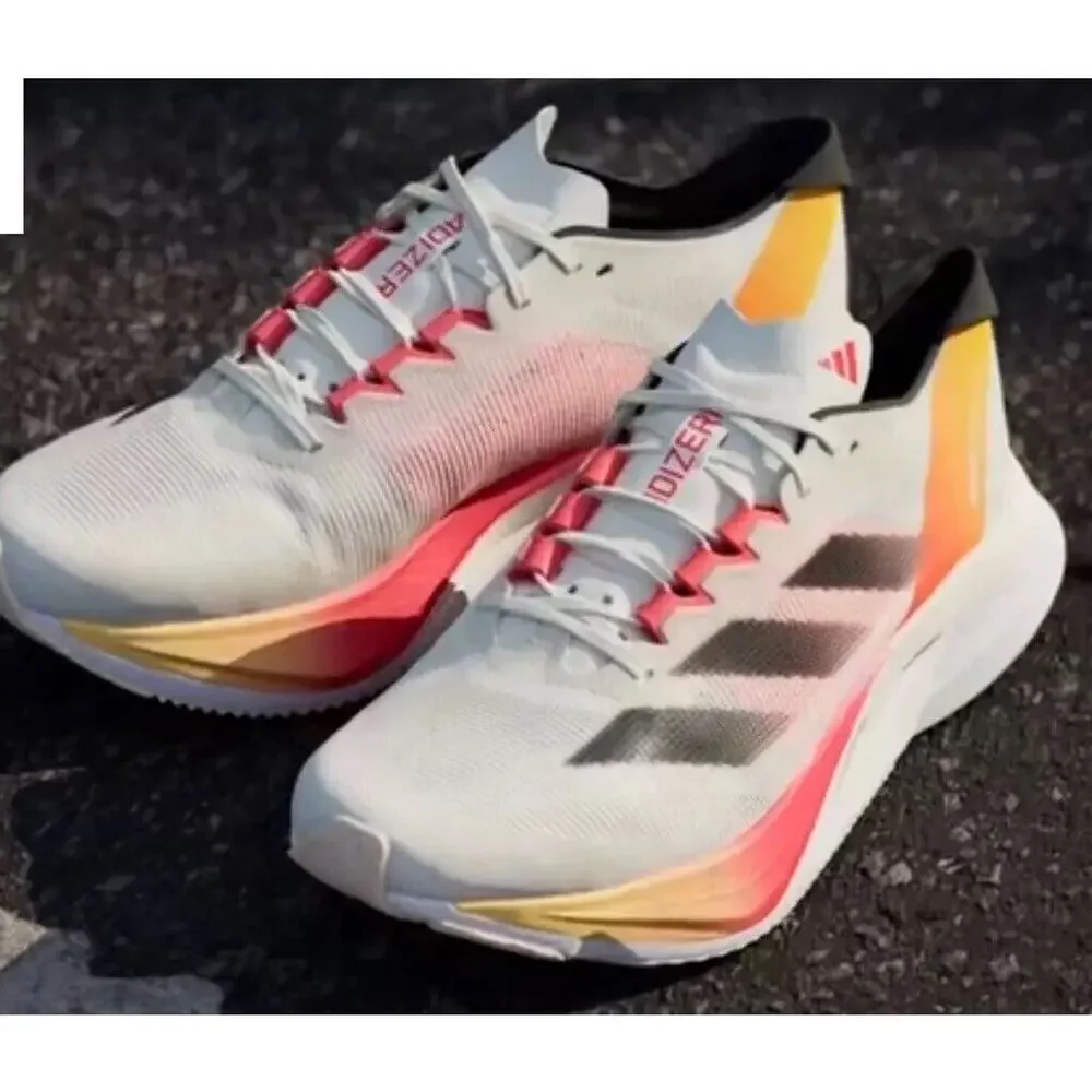 Adidas Adizero Boston Off White Black Solar Red Race Shoes IG3320 Mens 12 - Picture 10 of 10
